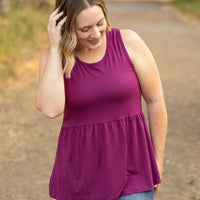 IN STOCK Renee Ruffle Tank - Dark Purple FINAL SALE