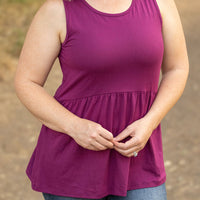 IN STOCK Renee Ruffle Tank - Dark Purple FINAL SALE