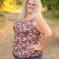 IN STOCK Luxe Crew Tank - Navy Floral Mix | Women's Tank Top FINAL SALE