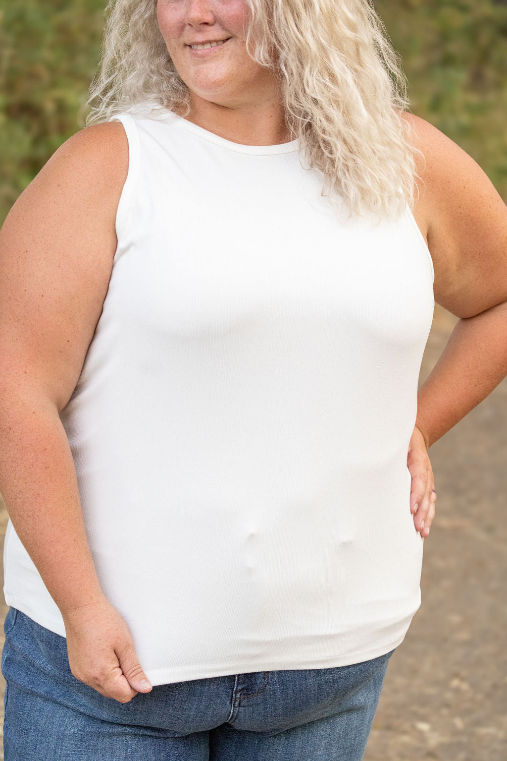 IN STOCK Tara Ribbed Tank - White | Women&