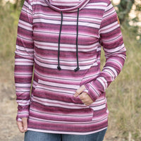 IN STOCK Soft Funnel Neck - Berry Serape