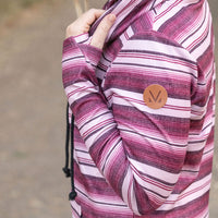 IN STOCK Soft Funnel Neck - Berry Serape