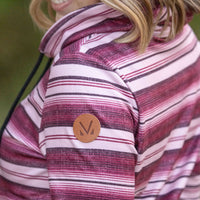 IN STOCK Soft Funnel Neck - Berry Serape