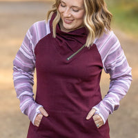 IN STOCK Classic Zoey ZipCowl Sweatshirt - Berry Serape