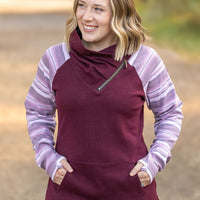 IN STOCK Classic Zoey ZipCowl Sweatshirt - Berry Serape