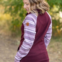 IN STOCK Classic Zoey ZipCowl Sweatshirt - Berry Serape