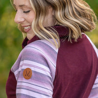 IN STOCK Classic Zoey ZipCowl Sweatshirt - Berry Serape