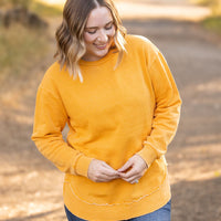 IN STOCK Vintage Wash Pullover - Mustard FINAL SALE