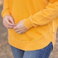 IN STOCK Vintage Wash Pullover - Mustard FINAL SALE