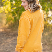 IN STOCK Vintage Wash Pullover - Mustard FINAL SALE