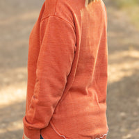 IN STOCK Vintage Wash Pullover - Rust