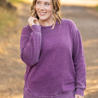 IN STOCK Vintage Wash Pullover - Purple FINAL SALE