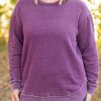 IN STOCK Vintage Wash Pullover - Purple FINAL SALE