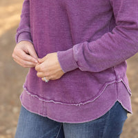 IN STOCK Vintage Wash Pullover - Purple FINAL SALE