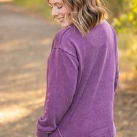 IN STOCK Vintage Wash Pullover - Purple FINAL SALE