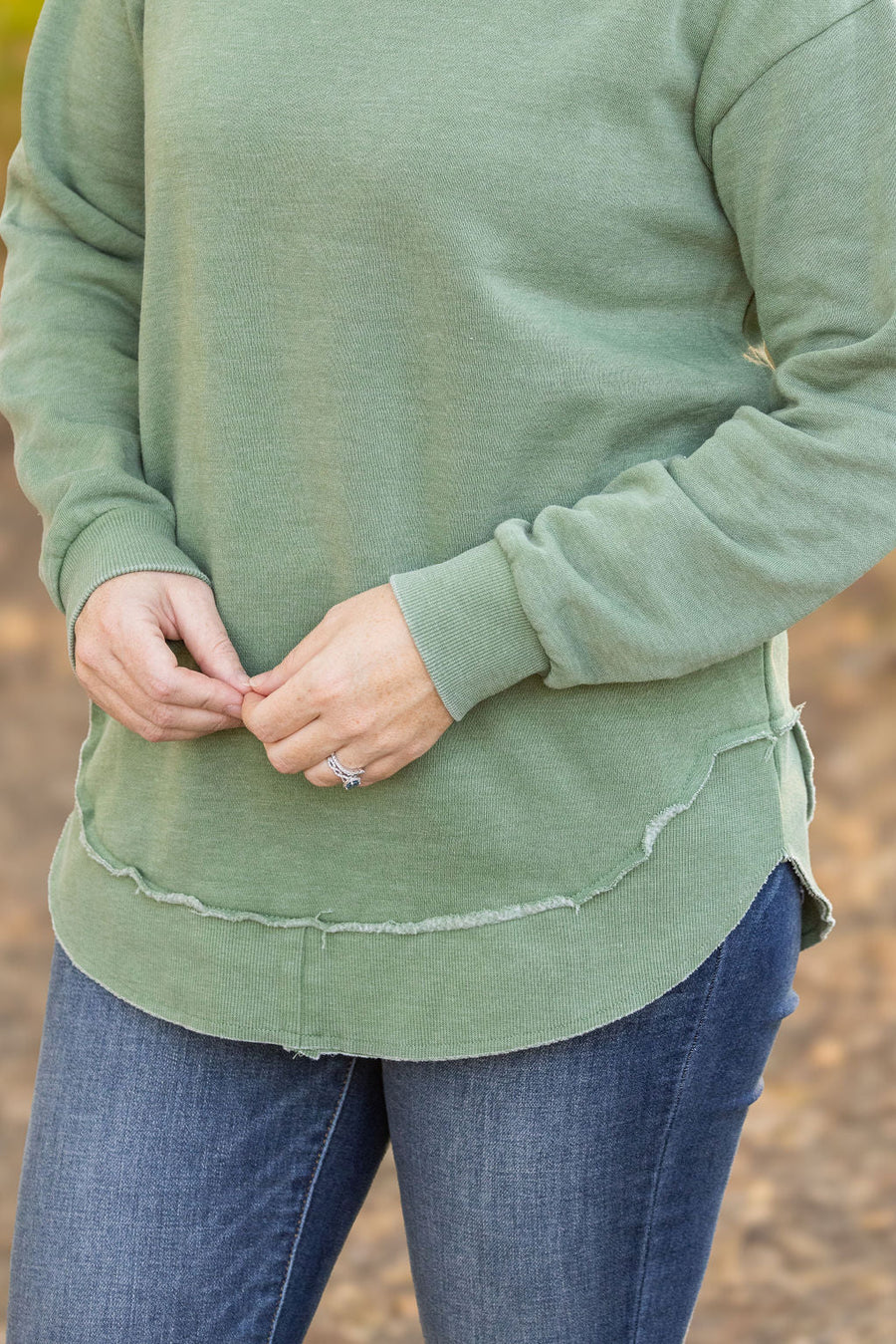 IN STOCK Vintage Wash Pullover - Sage