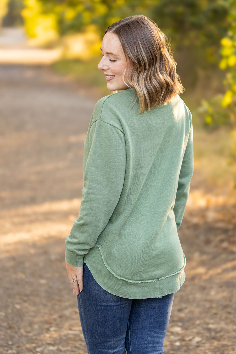 IN STOCK Vintage Wash Pullover - Sage