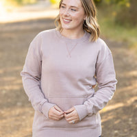 IN STOCK Vintage Wash Pocket Pullover - Blush Pebble