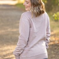 IN STOCK Vintage Wash Pocket Pullover - Blush Pebble