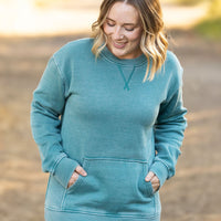 IN STOCK Vintage Wash Pocket Pullover - Teal