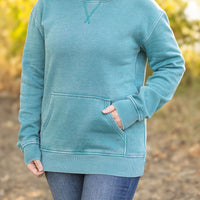 IN STOCK Vintage Wash Pocket Pullover - Teal