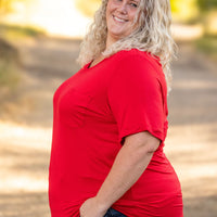 IN STOCK Sophie Pocket Tee - Red | Women's Short Sleeve