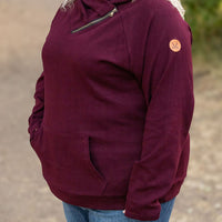 IN STOCK Classic Zoey ZipCowl Sweatshirt - Burgundy FINAL SALE