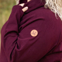 IN STOCK Classic Zoey ZipCowl Sweatshirt - Burgundy FINAL SALE