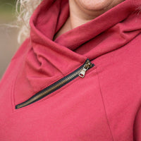 IN STOCK Classic Zoey ZipCowl Sweatshirt - Brick FINAL SALE