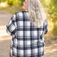 IN STOCK Norah Plaid Shacket - Ivory and Black