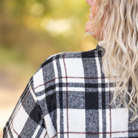 IN STOCK Norah Plaid Shacket - Ivory and Black