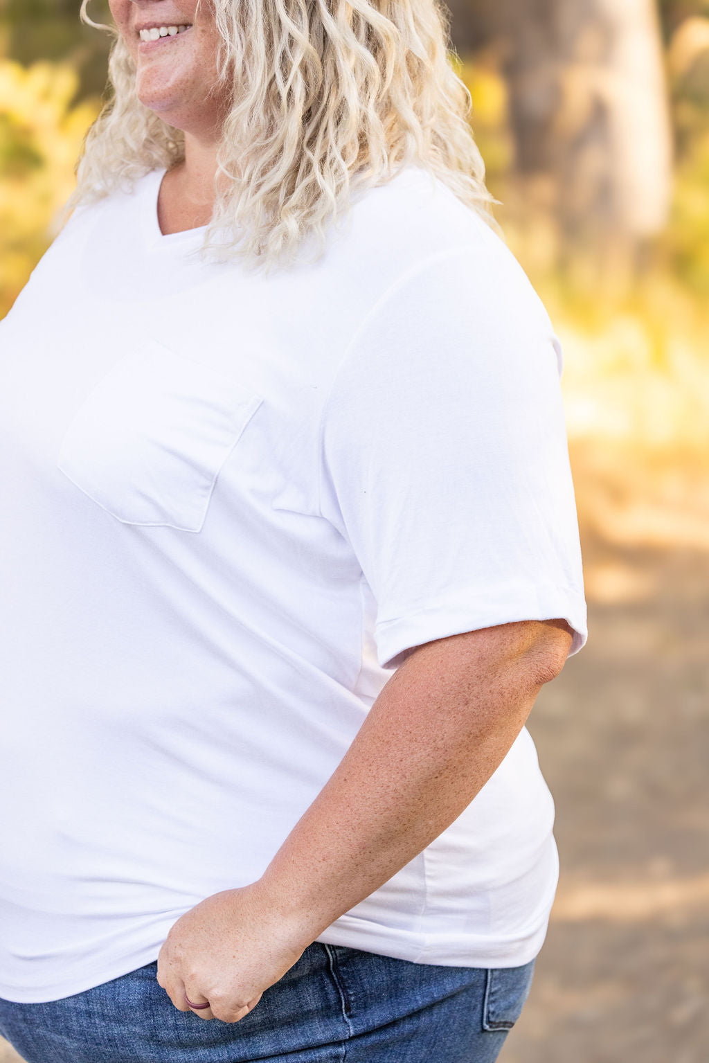 IN STOCK Sophie Pocket Tee - White | Women&