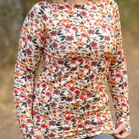 IN STOCK Blair Long Sleeve Top - Red Floral