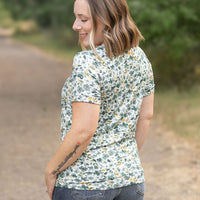 IN STOCK Sophie Pocket Tee - Green Floral