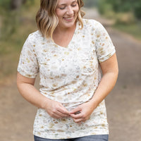 IN STOCK Sophie Pocket Tee - Neutral Floral