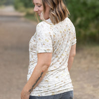 IN STOCK Sophie Pocket Tee - Neutral Floral