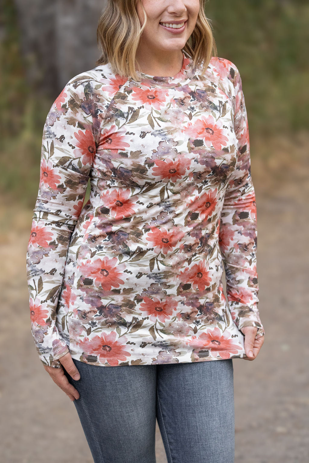 IN STOCK Blair Long Sleeve Top - Floral Sunset