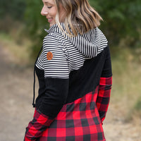 IN STOCK Colorblock Fullzip - Plaid and Stripes