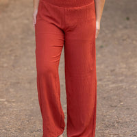 IN STOCK Presley Palazzo Pants - Brick | Women's Wide-Leg Pants FINAL SALE