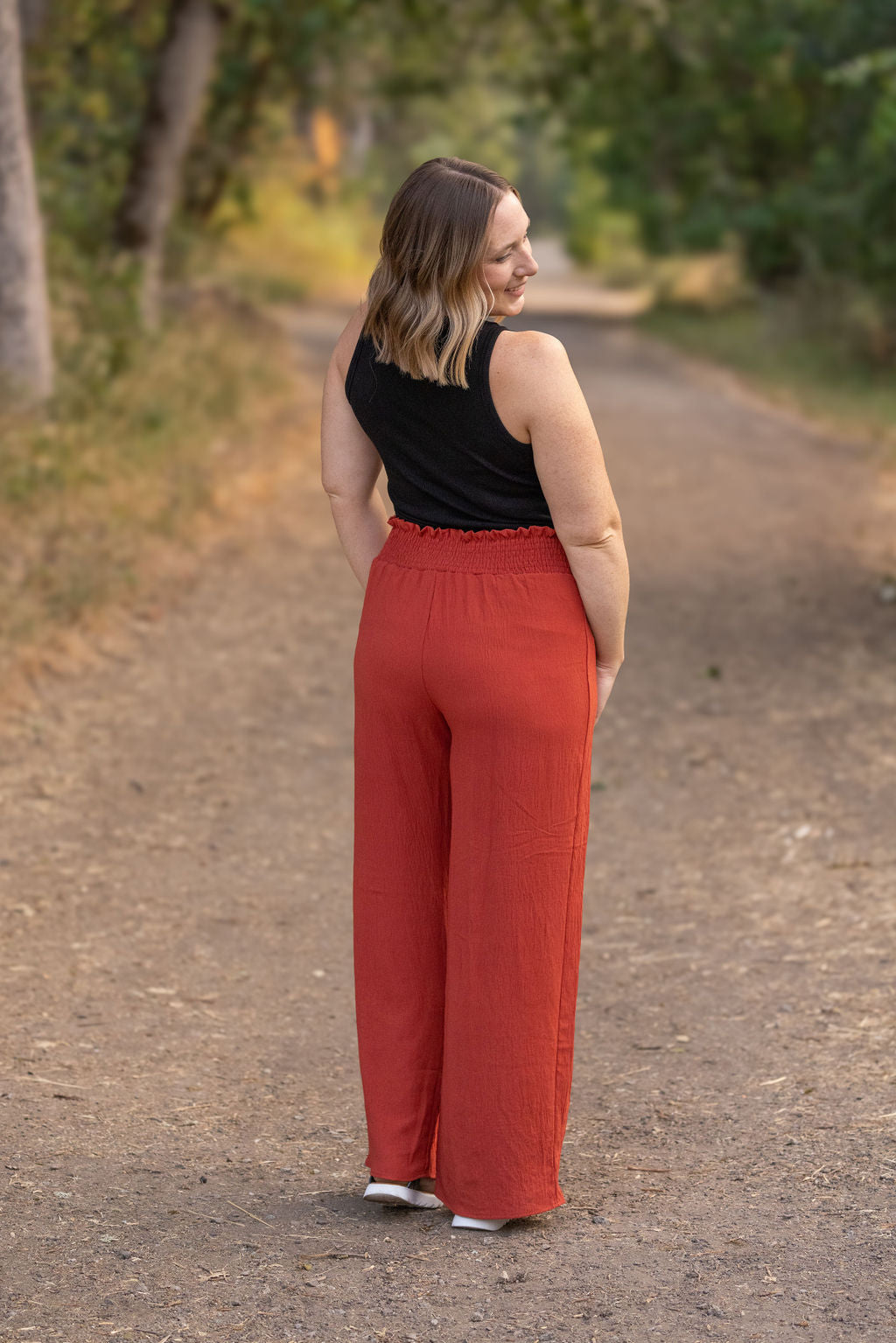 IN STOCK Presley Palazzo Pants - Brick | Women&