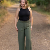 IN STOCK Presley Palazzo Pants - Olive | Women's Wide-Leg Pants FINAL SALE