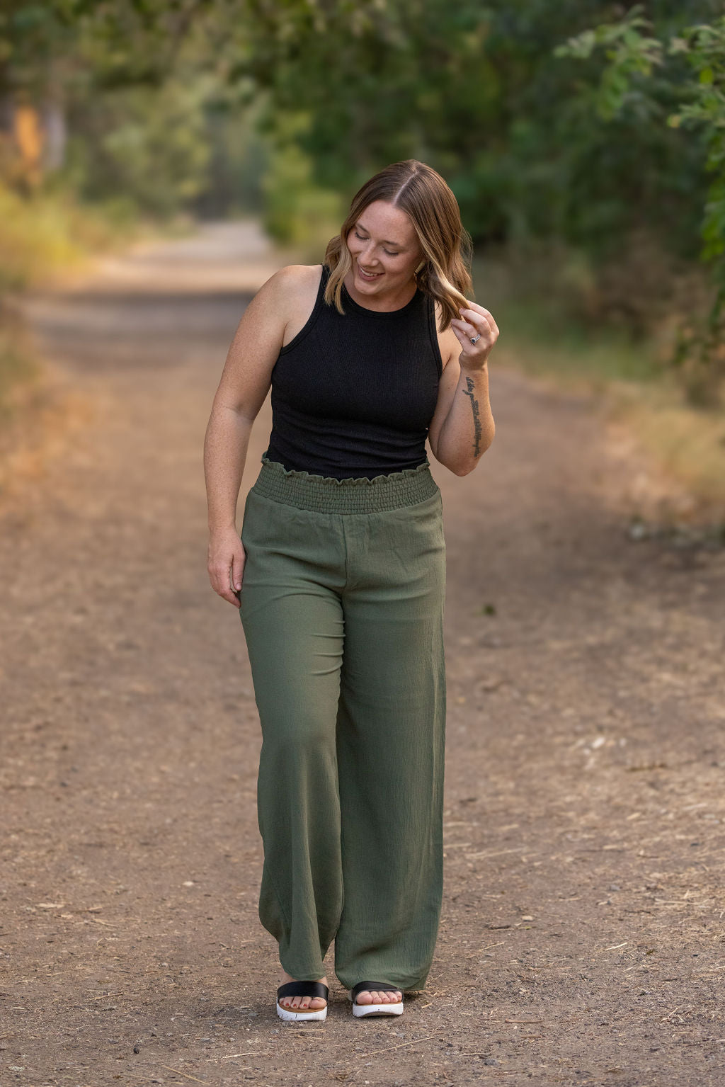 IN STOCK Presley Palazzo Pants - Olive | Women&