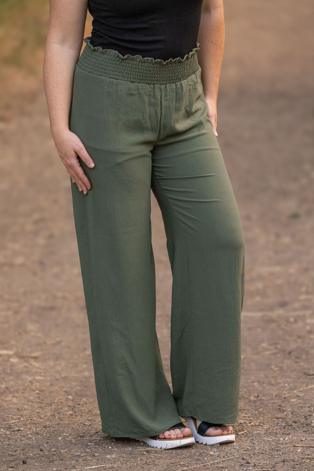 IN STOCK Presley Palazzo Pants - Olive | Women&