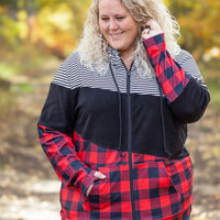 IN STOCK Colorblock Fullzip - Plaid and Stripes