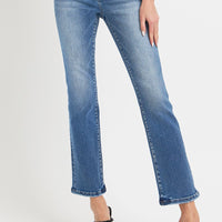 RISEN Full Size Mid Rise Ankle Straight Jeans with Pockets