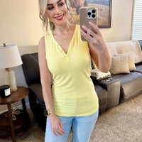 IN STOCK Addison Tank - Yellow FINAL SALE