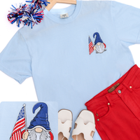 PREORDER: Embroidered American Gnome Tee