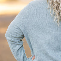 IN STOCK Knit Colbie Ribbed Cardigan - Sage