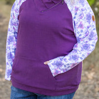 IN STOCK Zoey ZipCowl - Plum and Purple Floral FINAL SALE