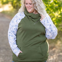 IN STOCK Zoey ZipCowl - Olive and Boho Floral